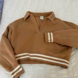 Aerie Brown V-Neck Sweater